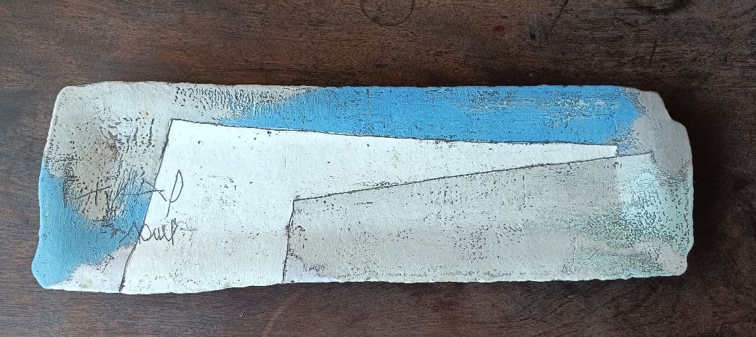 東恩納美架さんの長皿　沖縄　やちむん