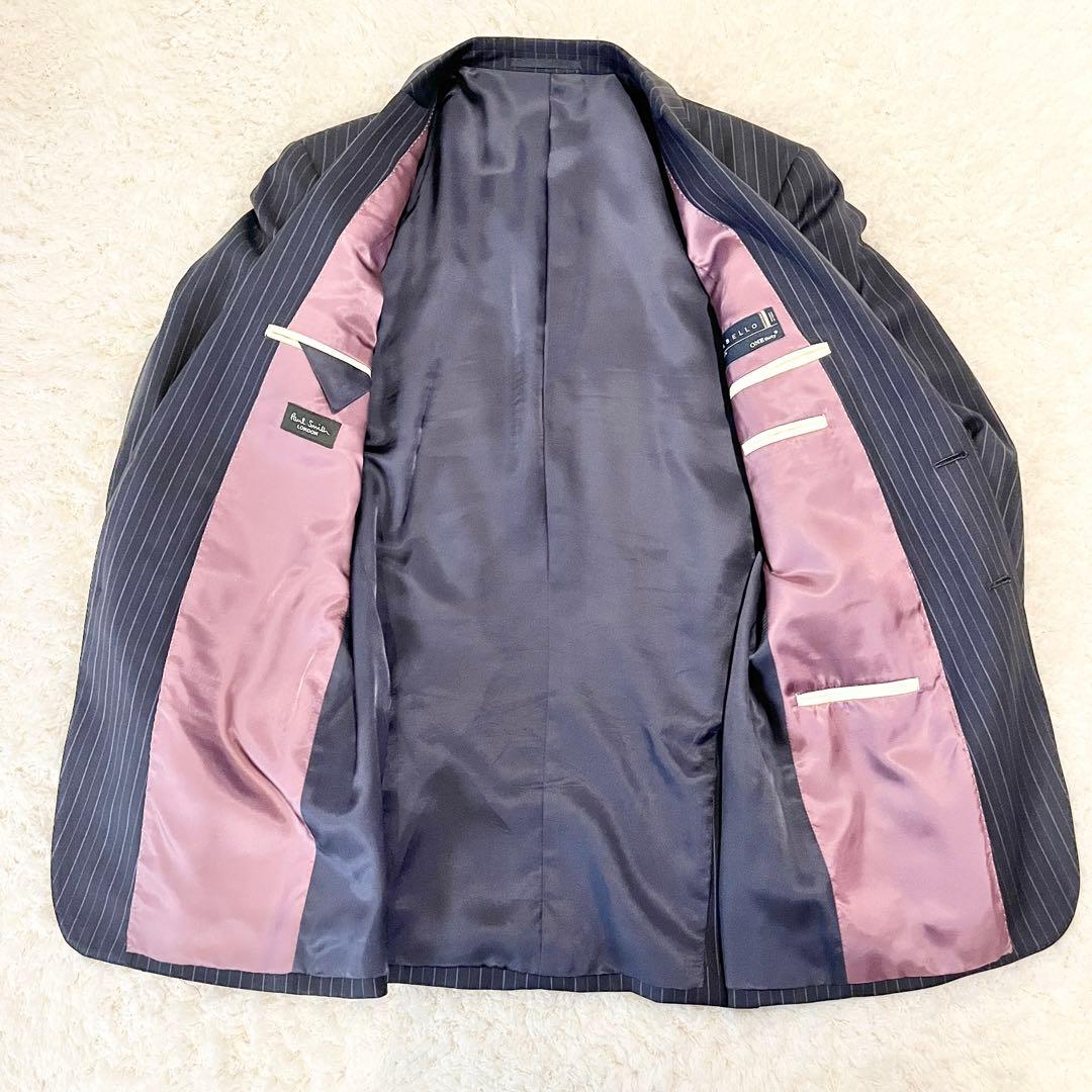 Paul Smith 黒 ストライプ スーツ セットアップ GUABELLO