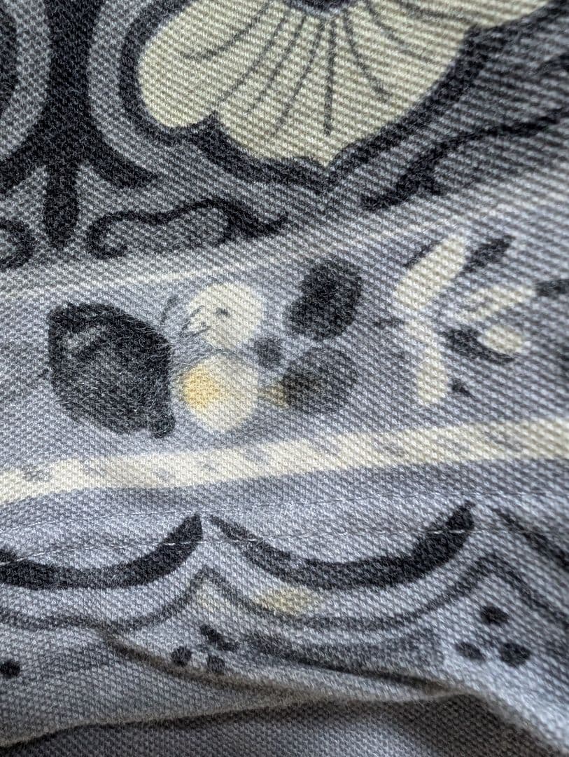 DOLCE&GABBANA　ドルガバ　孔雀デザイン ポロシャツ モノトーン