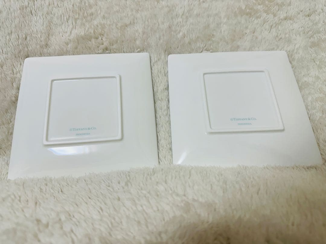 Tiffany&Co.ブルーボウデザートプレートセット　2枚セット