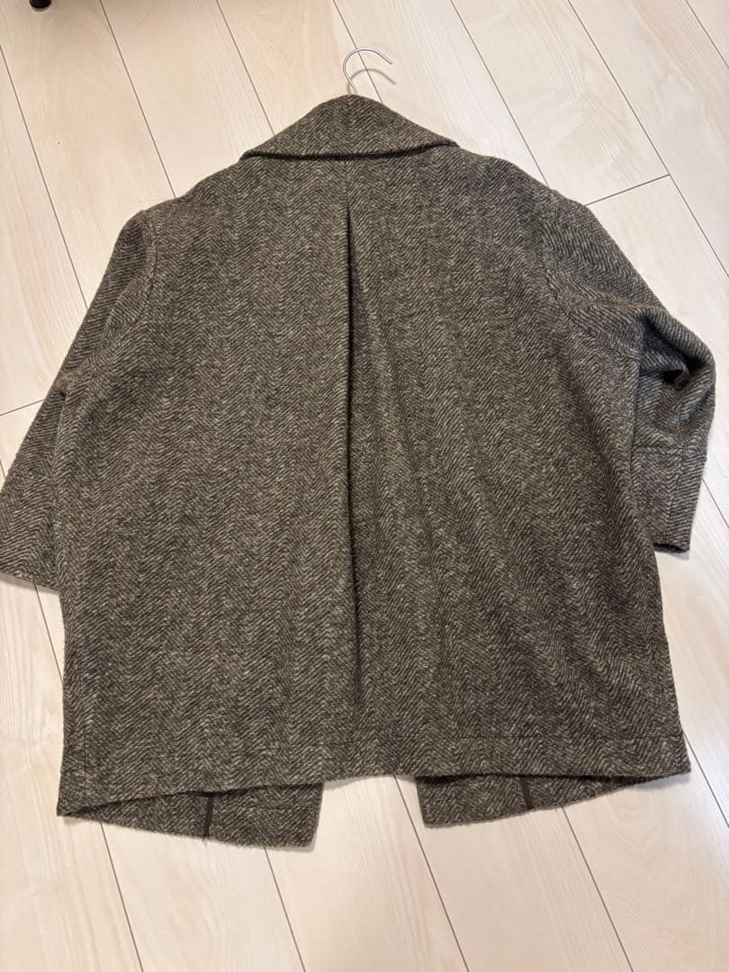 スピック＆スパン　Wスライバーヘリンボーンミドルコート