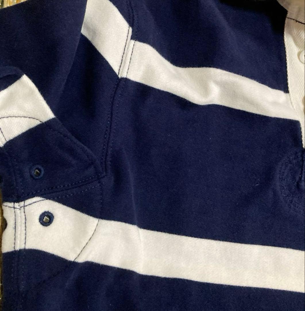 Polo Ralph Lauren ポロシャツ 裏起毛XS ネイビー/ホワイト
