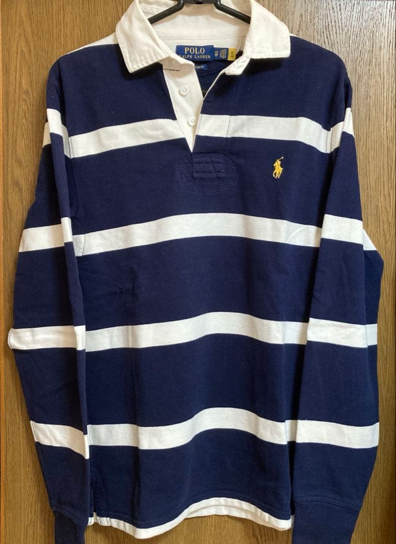 Polo Ralph Lauren ポロシャツ 裏起毛XS ネイビー/ホワイト