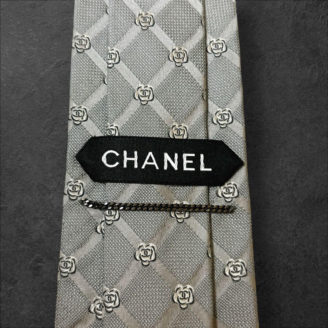 CHANEL ココマーク&カメリア シルク ネクタイ 最高級 ハイブランド