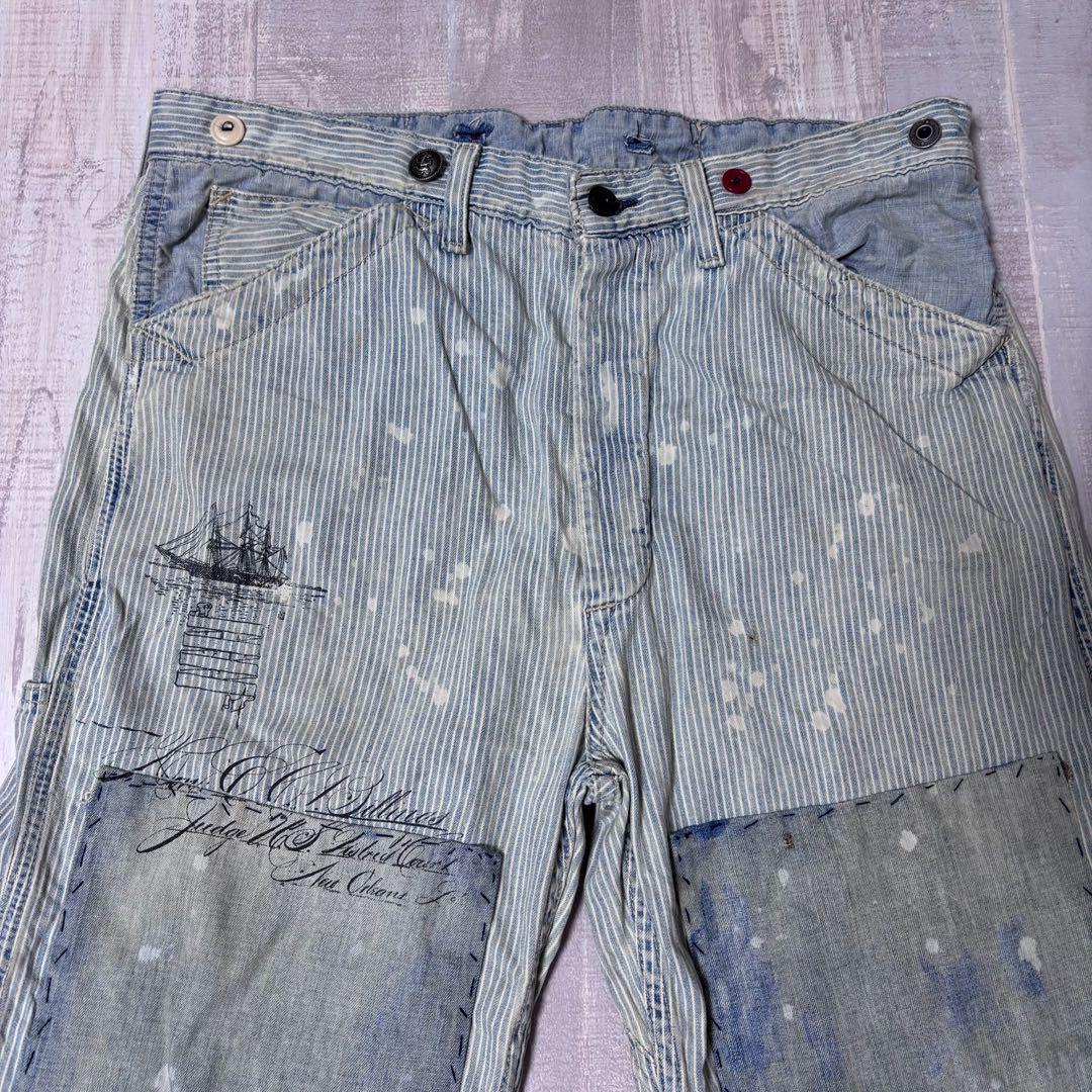 【メキシコ製】POLO by Ralph Laurenダブルニーヒッコリーパンツ