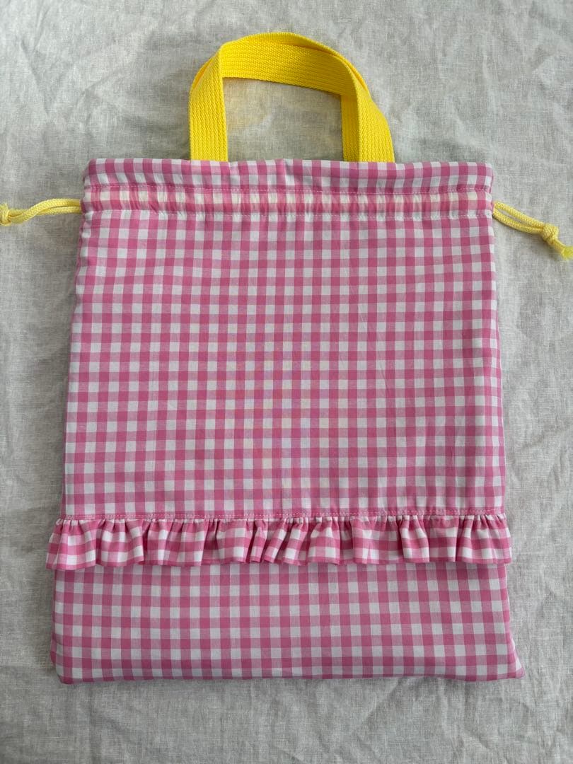 【mana☺︎】　レッスンバッグ　上履き入れ　お着替え袋