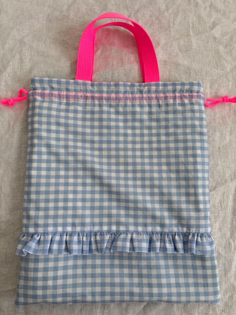 【mana☺︎】　レッスンバッグ　上履き入れ　お着替え袋