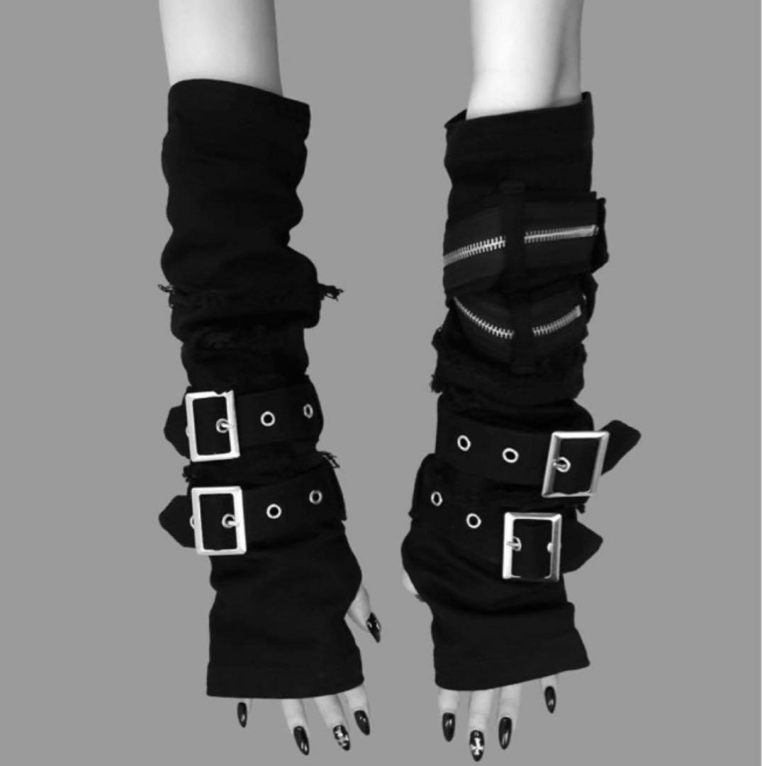 Dimmoire デニムアームカバー ブラック