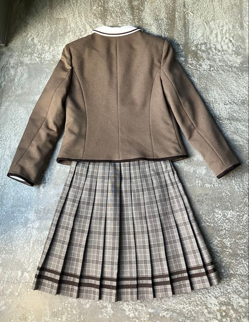 エル アンノアール 卒服 160 女の子 5点セット茶色 ブラウン チェック