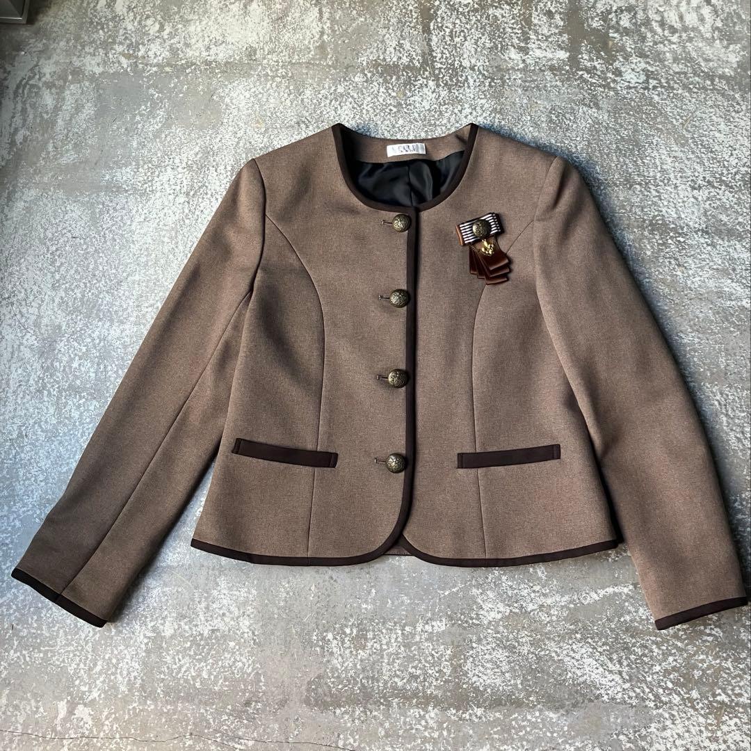 エル アンノアール 卒服 160 女の子 5点セット茶色 ブラウン チェック