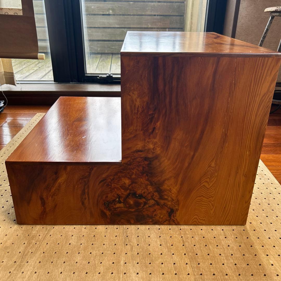 【昭和レトロ】天然木　屋久杉　箪笥　引き出し　小物入　飾り台　花台