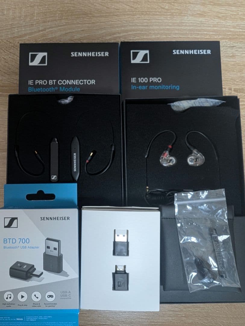 IE100PRO + IE PROコネクター + BTD700　3個セット