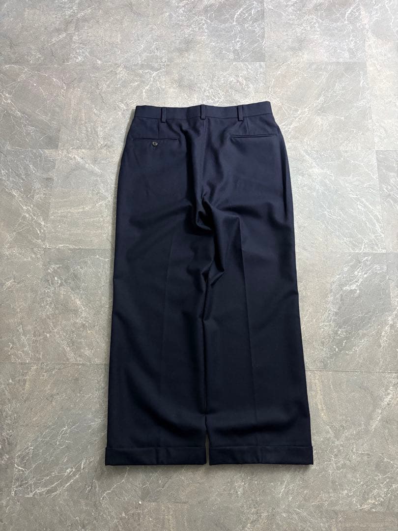 パンツ 90s J.PRESS wide wool slacks dark navy