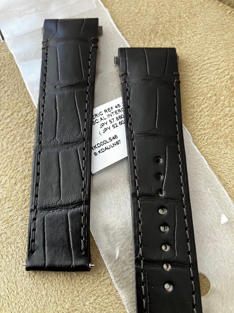 Cartier 純正 カルティエ　ブラウンクロコダイルベルト　サントスLM 新品