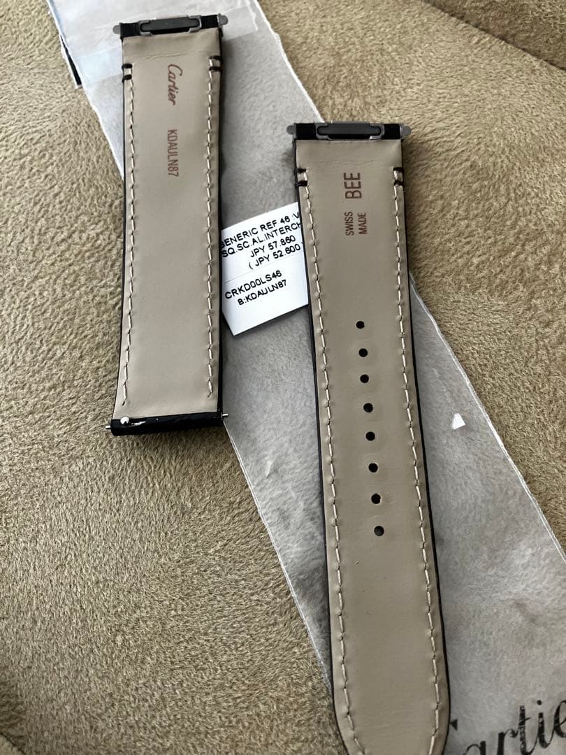 Cartier 純正 カルティエ　ブラウンクロコダイルベルト　サントスLM 新品