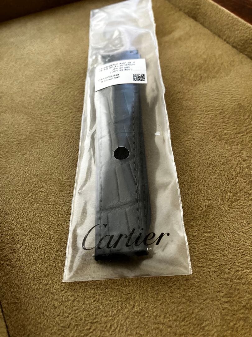 Cartier 純正 カルティエ　ブラウンクロコダイルベルト　サントスLM 新品