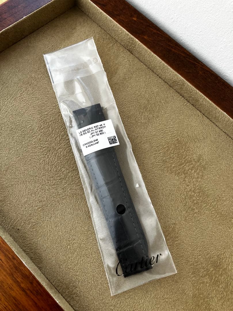 Cartier 純正 カルティエ　ブラウンクロコダイルベルト　サントスLM 新品