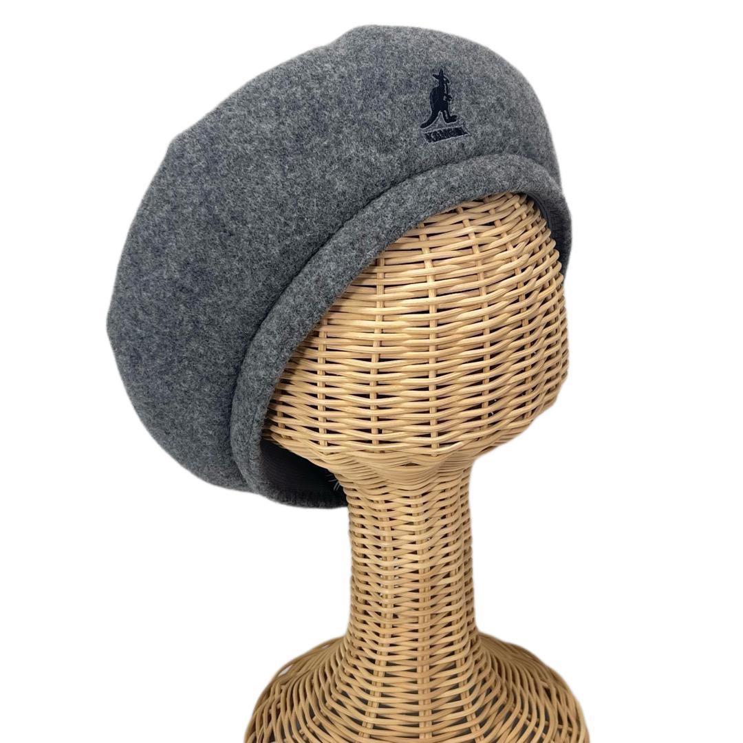 SALE⭐️BIGサイズ　KANGOL　ベレー　ウール素材　Gray　XLサイズ