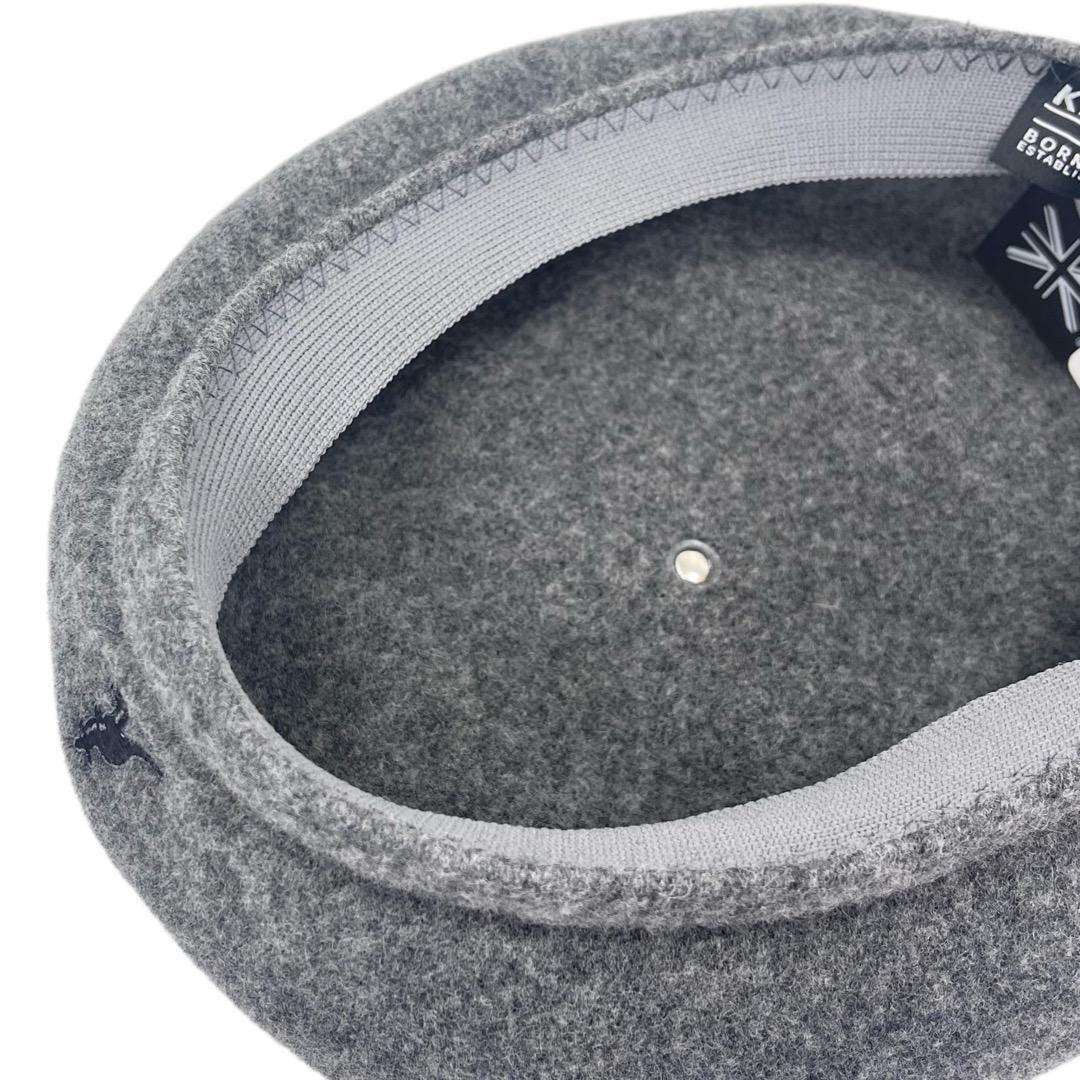 SALE⭐️BIGサイズ　KANGOL　ベレー　ウール素材　Gray　XLサイズ