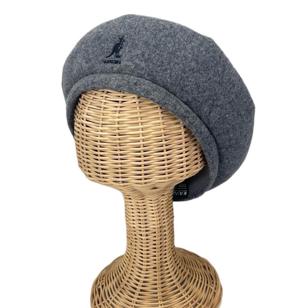SALE⭐️BIGサイズ　KANGOL　ベレー　ウール素材　Gray　XLサイズ