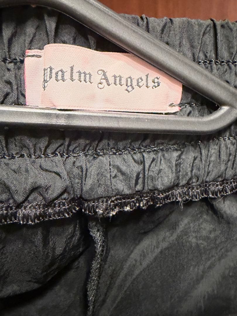 深瀬着用　Palm Angels ナイロントラックパンツ　ブラック