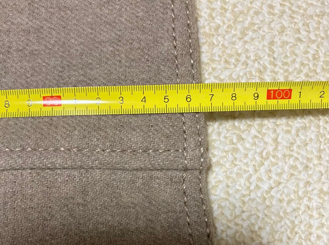 オンワード　防寒　昭和レトロ　ベージュ系　フード付きリバーシブル　マント　ケープ