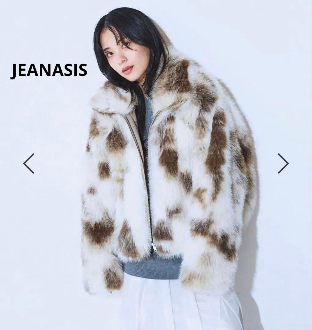 ✨️極美品✨️JEANASIS MIXカラーファーブルゾン ホワイト系 ジーナシス
