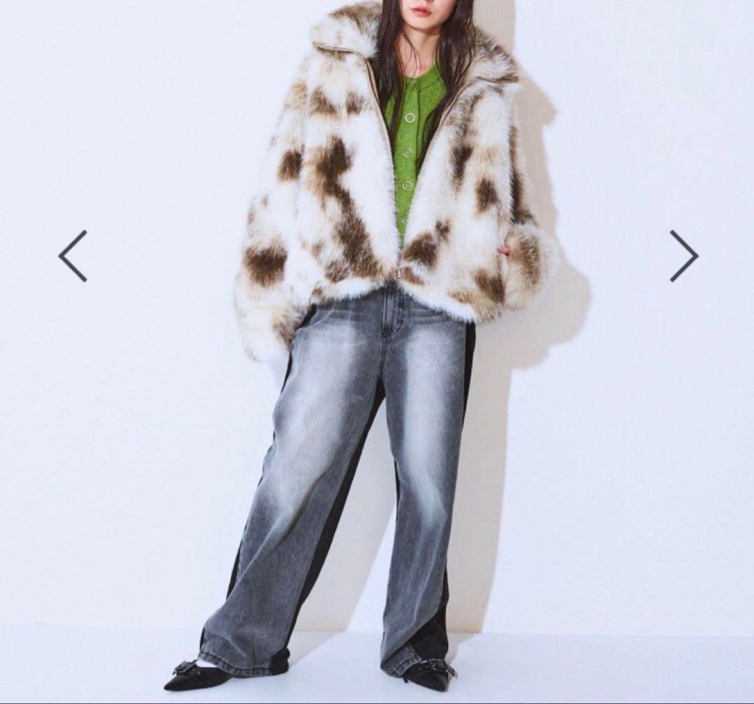 ✨️極美品✨️JEANASIS MIXカラーファーブルゾン ホワイト系 ジーナシス