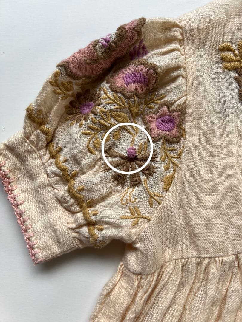 Apolina 刺繍　ワンピース　ドレス　3-5Y Mya Dress アポリナ