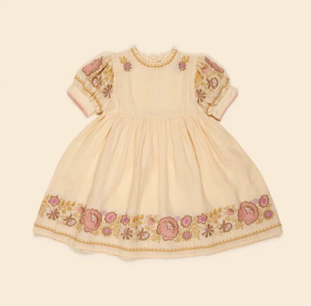 Apolina 刺繍　ワンピース　ドレス　3-5Y Mya Dress アポリナ