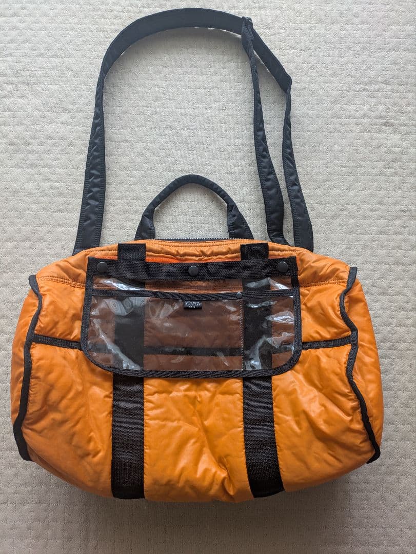 廃盤美品 PORTER ポータータンカー2way ボストンバッグ　黒ドラムバッグ