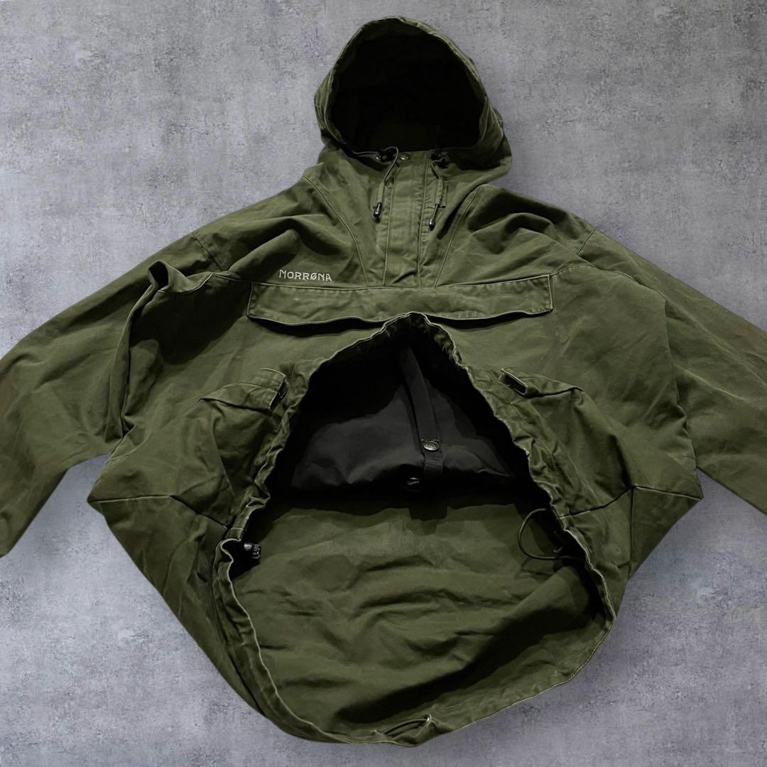 bond555vintage コットンアノラックパーカー 軍モノ オリーブ