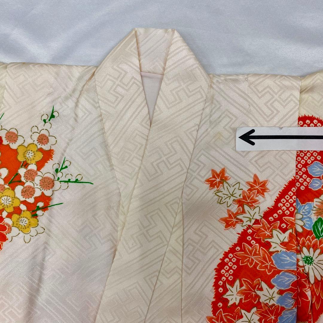 507agu32,507agu8,白薔薇被布◎七五三 三歳 女の子 着物&被布◎