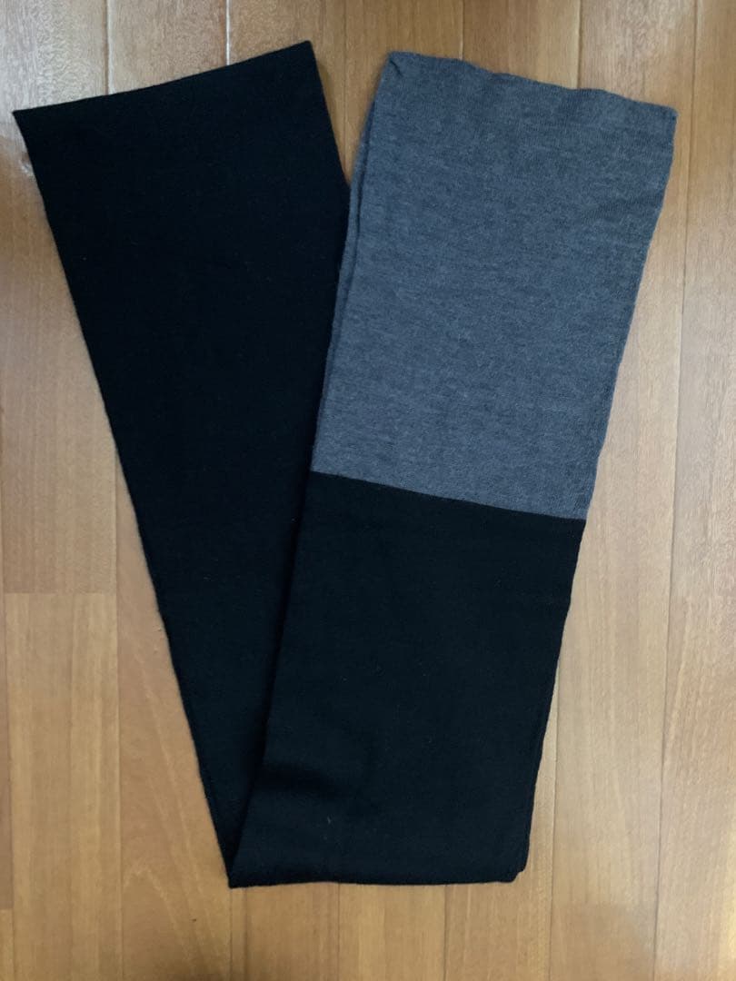 DIOR HOMME ロングマフラー 黒×グレー