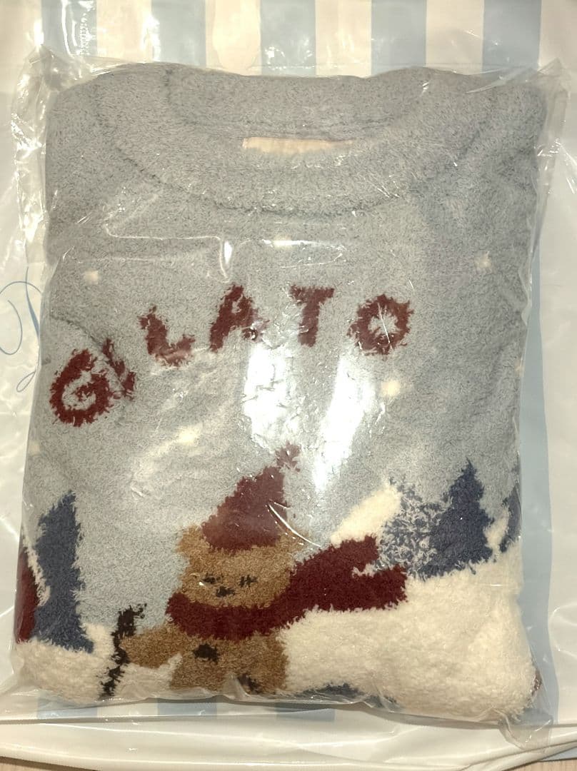 新品ジェラートピケ♡HOLIDAY♡スキーベアジャガードプルオーバー　ミント