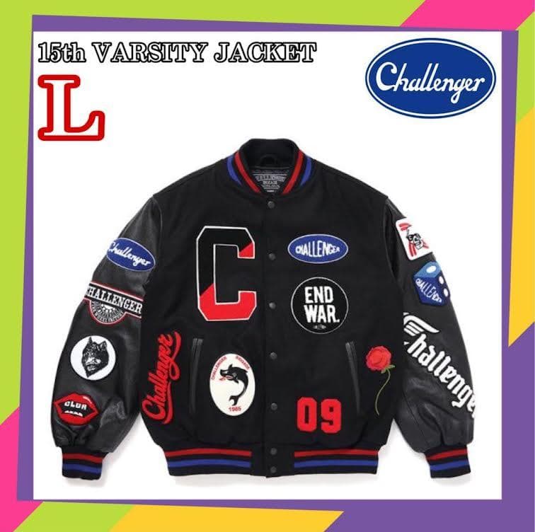 CHALLENGER 15th VARSITY JACKET スタジアム 黒 L