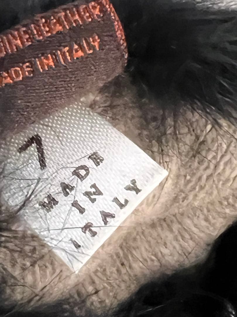 新品タグ付き　サルモネータ　Sermoneta ブラウンファー付き裏カシミヤ　7