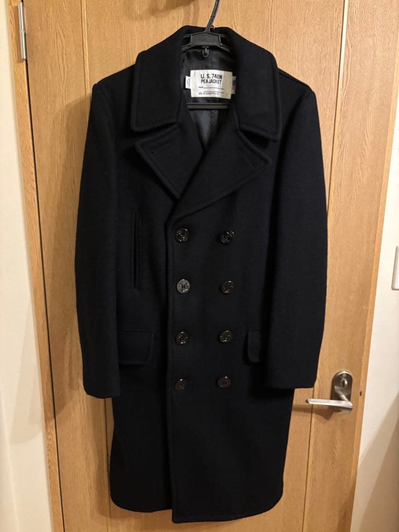 Schott ロング ピーコートUSA製 S 32オンスメルトン 7331