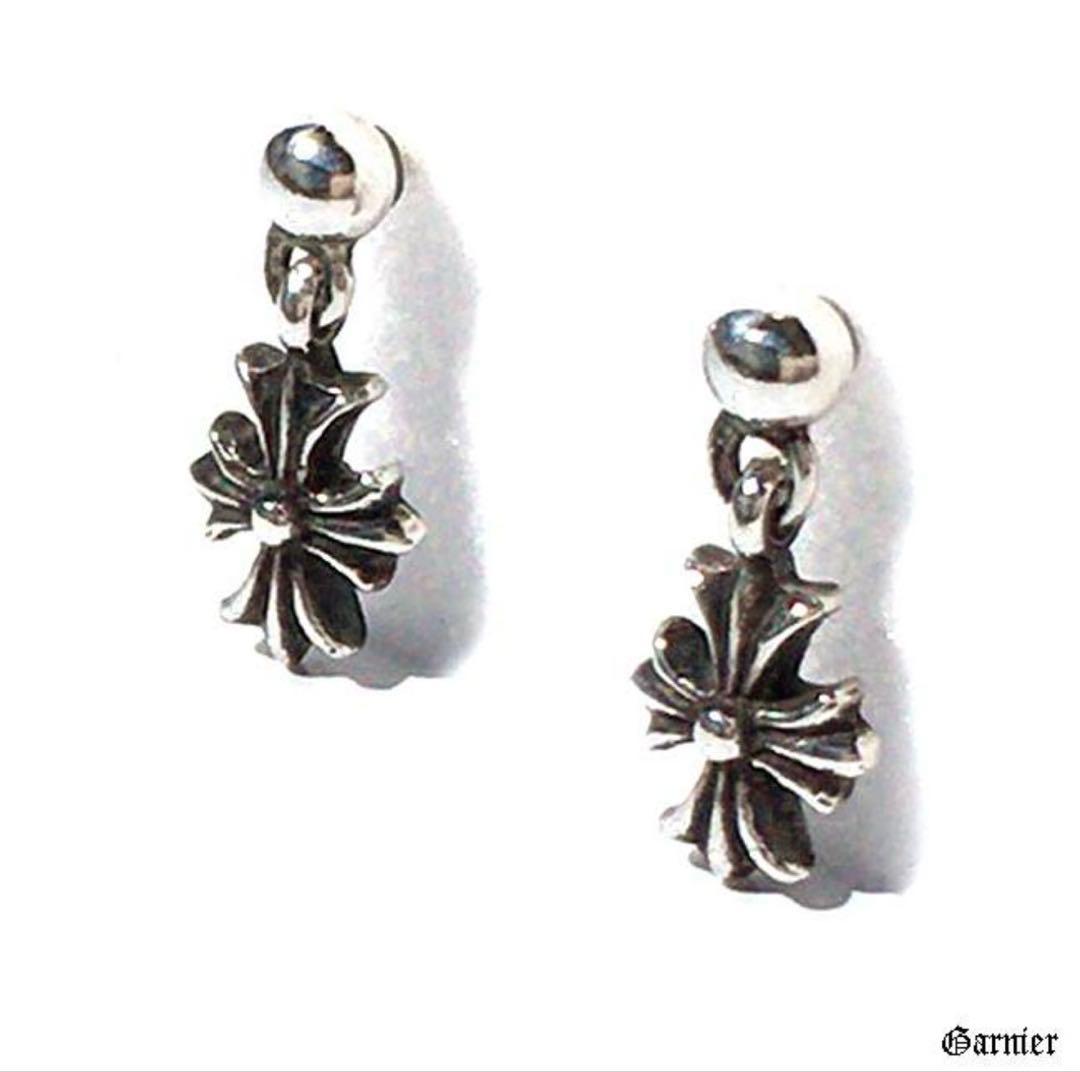 CHROME HEARTS タイニーE CHプラスドロップ シルバーピアス
