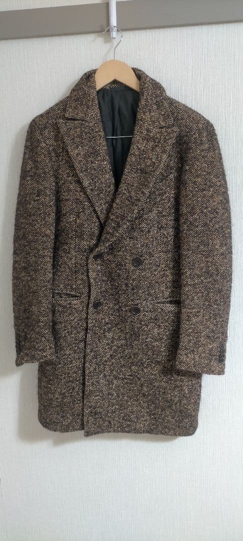 美品⚫エッリコフォルミコラ ダブルブレストチェスターコート 44