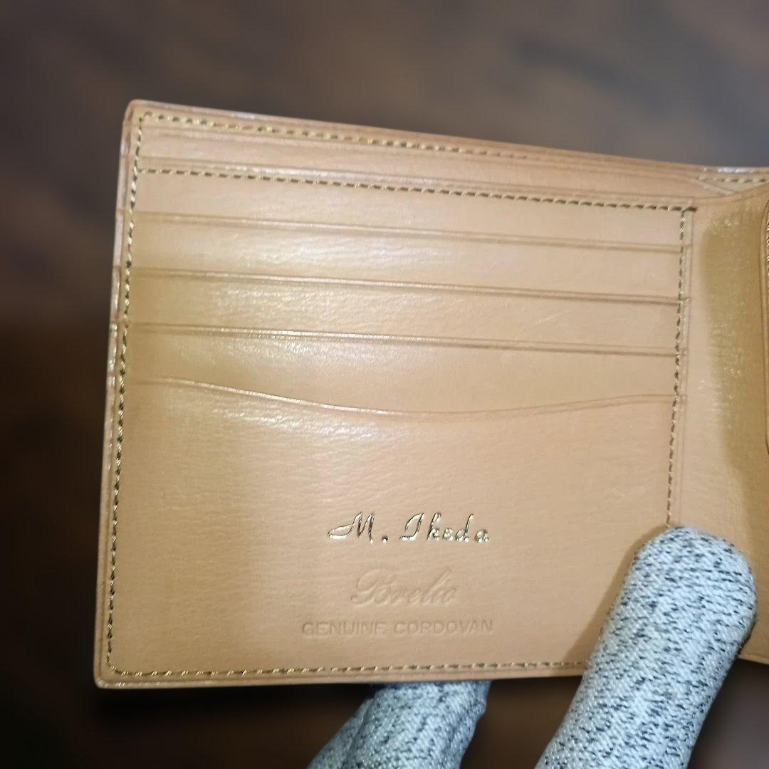 ゲ*ン様 ブースターズ　コードバン　緑　ダークグリーン　 二つ折り　財布