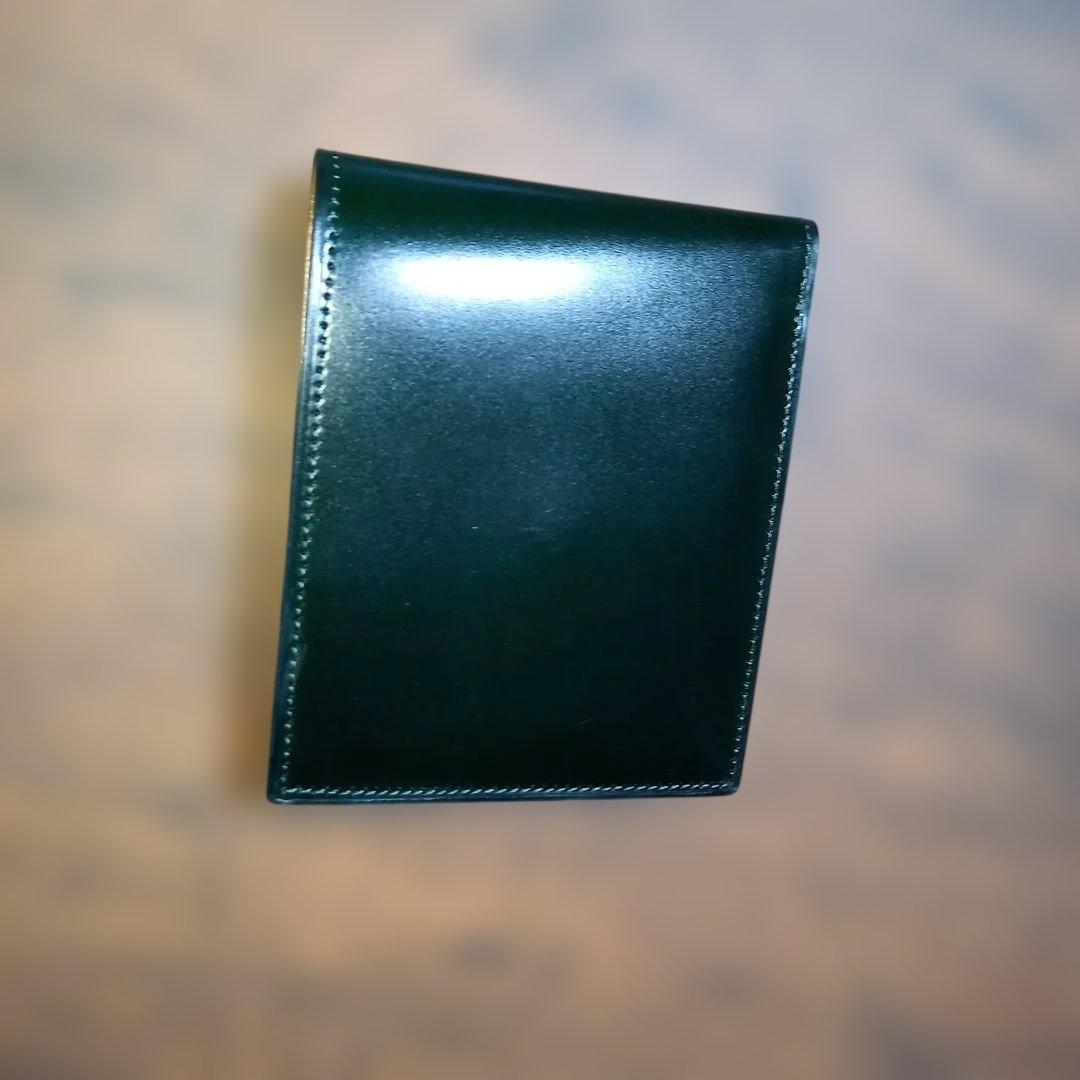 ゲ*ン様 ブースターズ　コードバン　緑　ダークグリーン　 二つ折り　財布