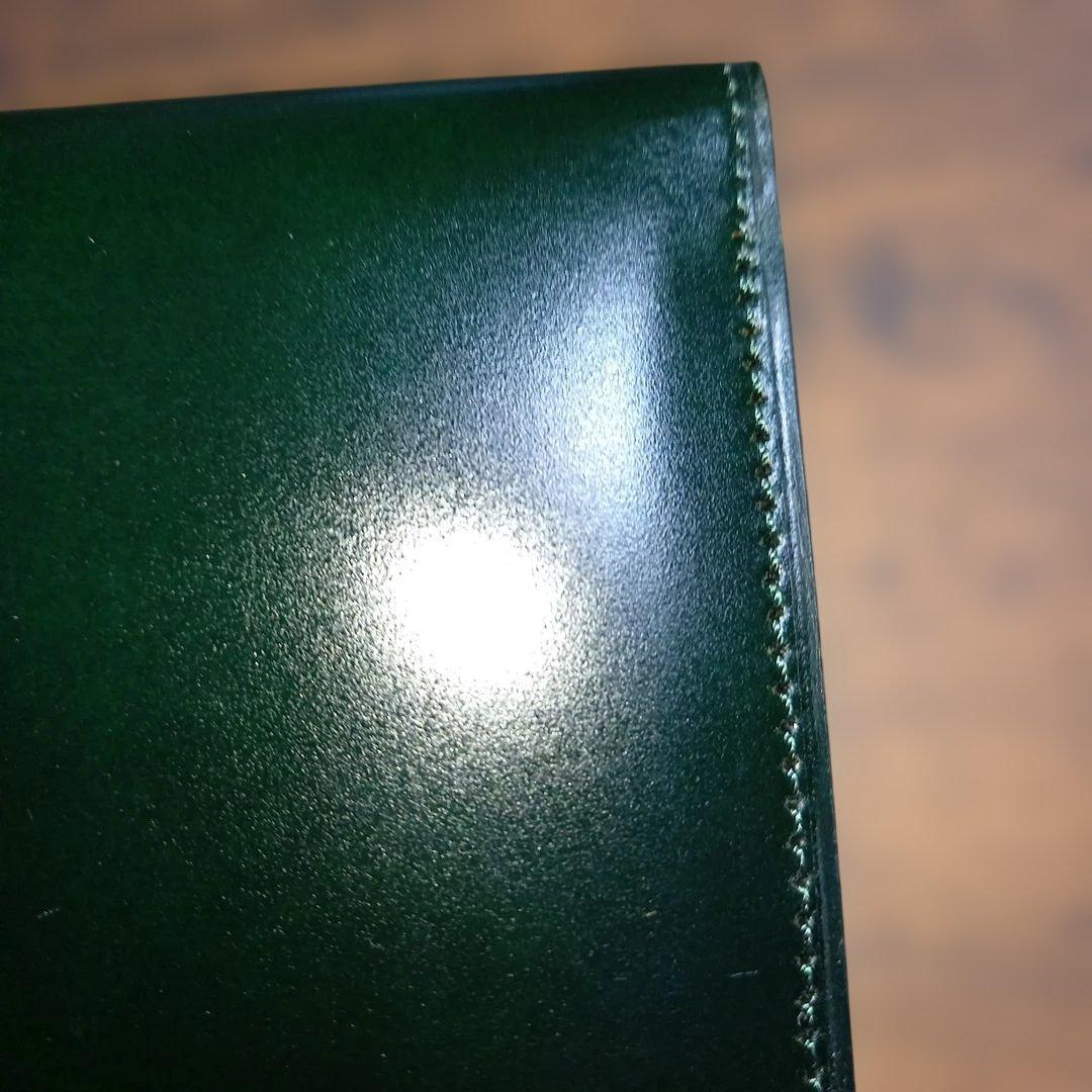 ゲ*ン様 ブースターズ　コードバン　緑　ダークグリーン　 二つ折り　財布