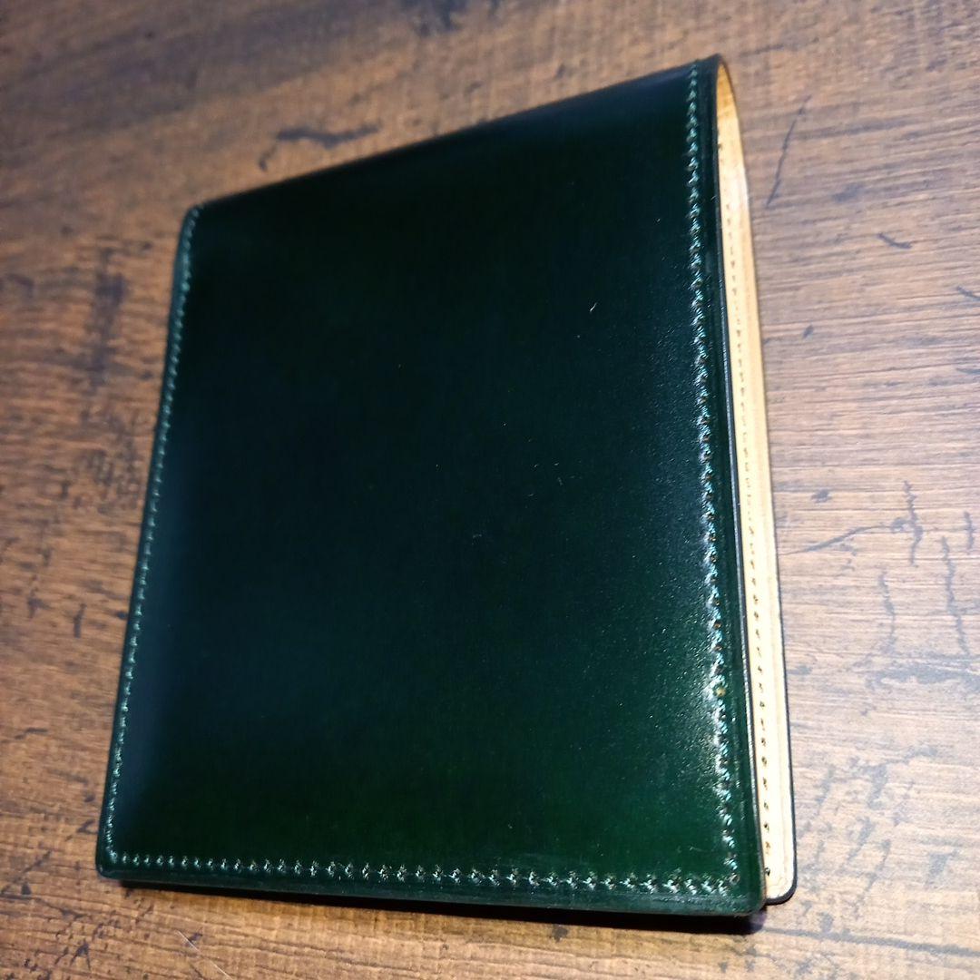 ゲ*ン様 ブースターズ　コードバン　緑　ダークグリーン　 二つ折り　財布