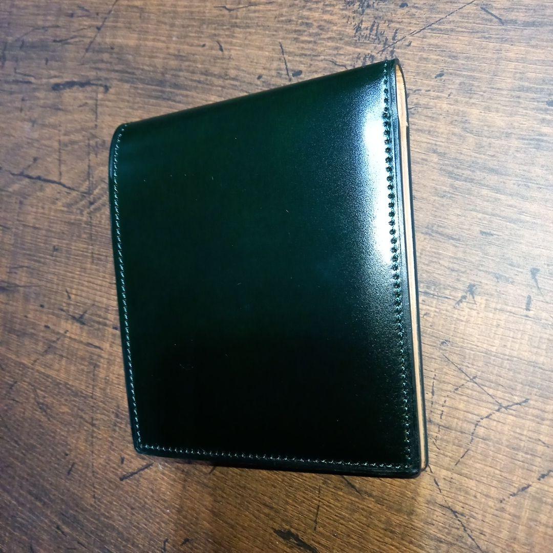 ゲ*ン様 ブースターズ　コードバン　緑　ダークグリーン　 二つ折り　財布