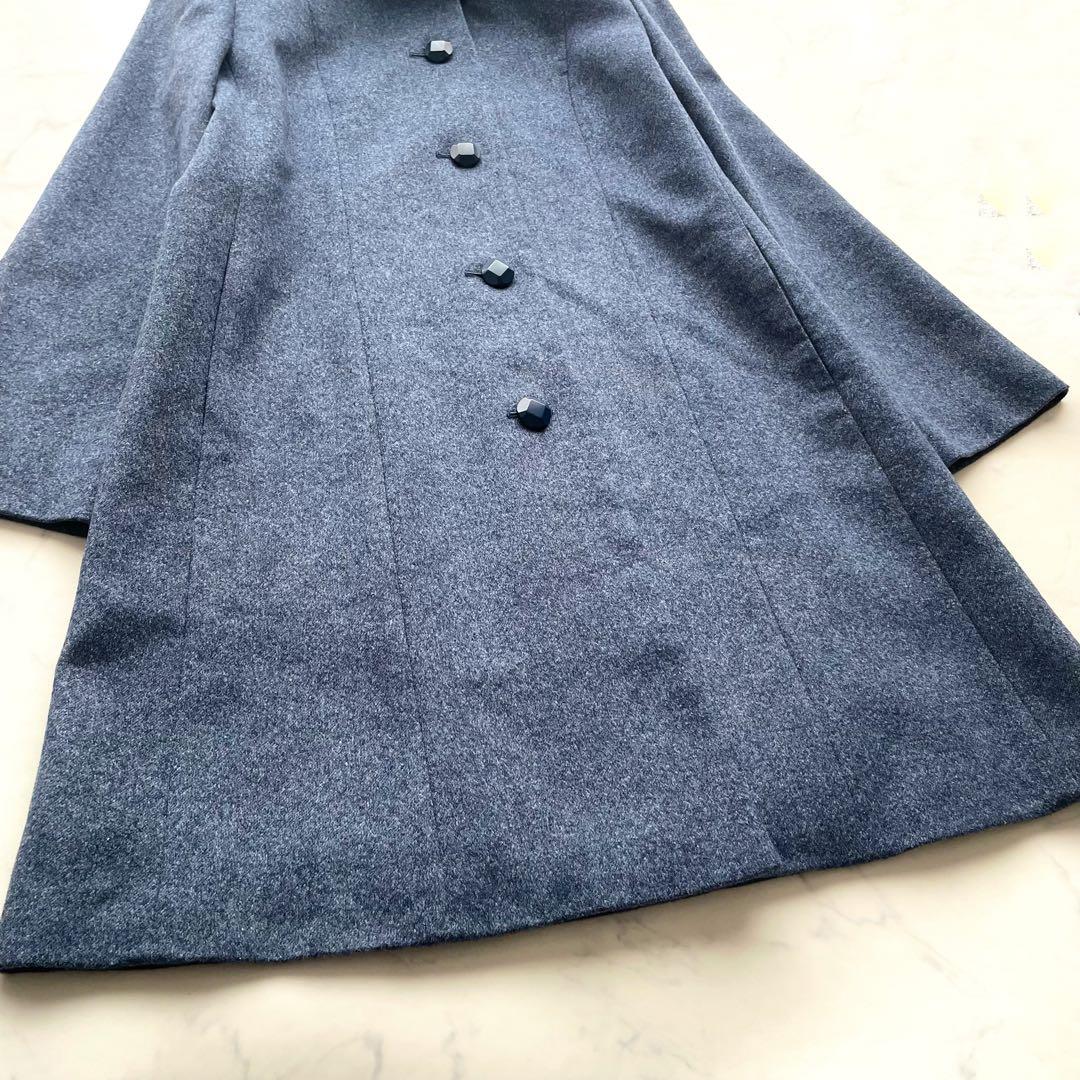 未使用級　レリアン　カシミヤ100% フォックスファー　フーデットコート　9号