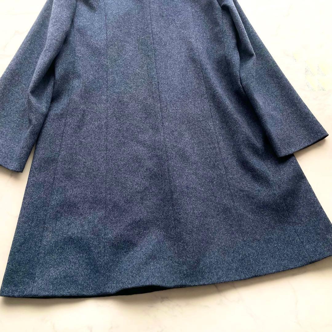 未使用級　レリアン　カシミヤ100% フォックスファー　フーデットコート　9号