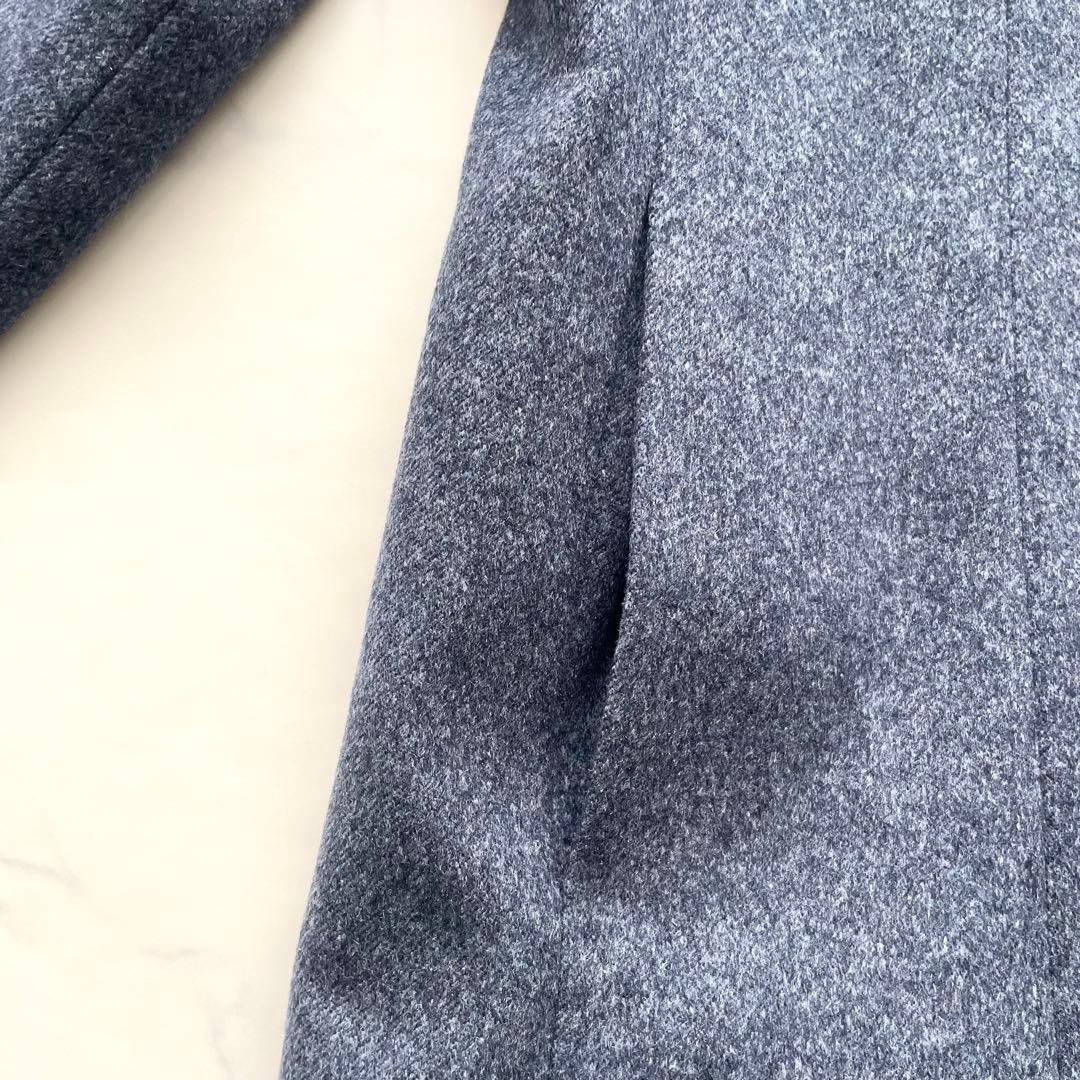 未使用級　レリアン　カシミヤ100% フォックスファー　フーデットコート　9号