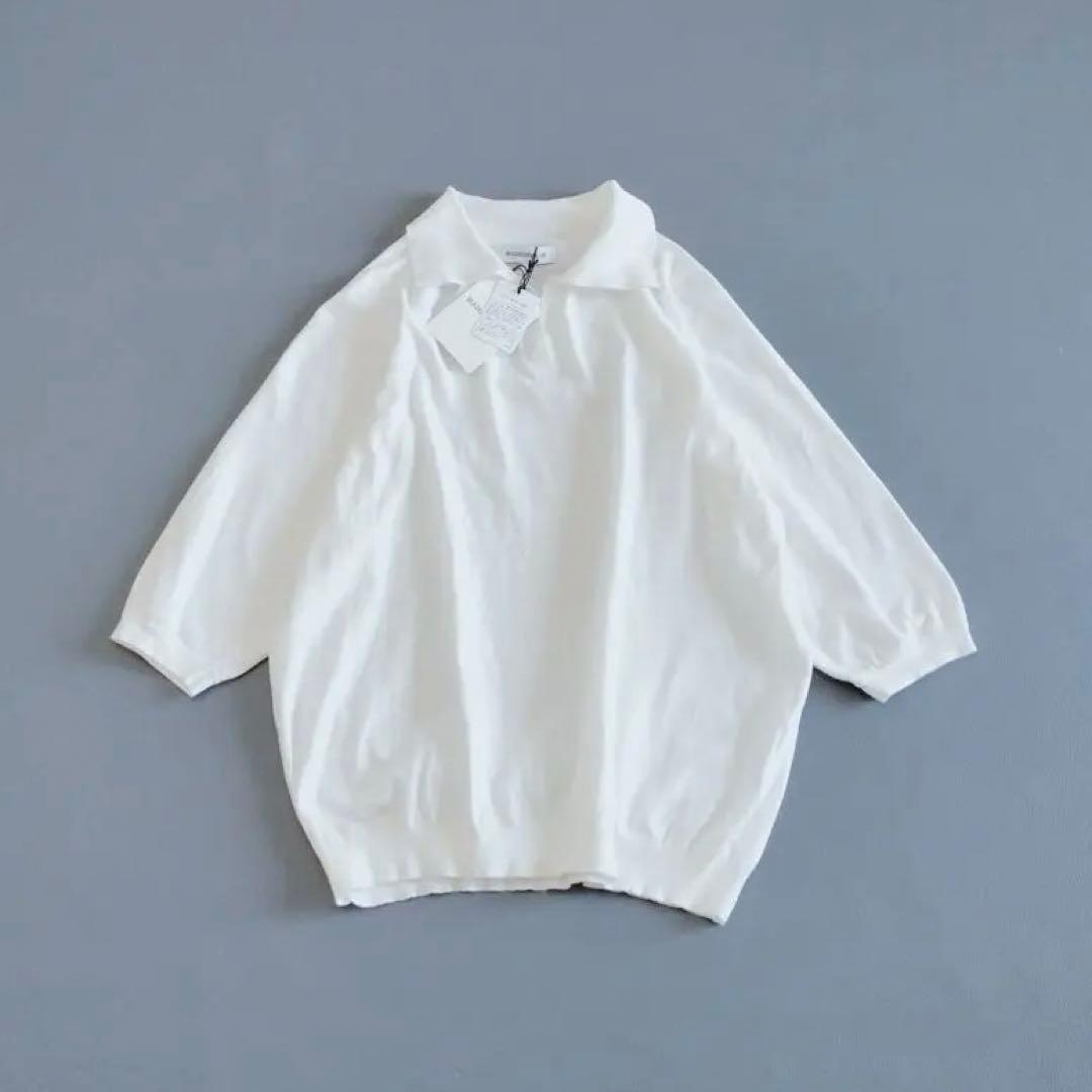 新品タグ付 MADISONBLUE BIG COLLOR KNIT ポロシャツ