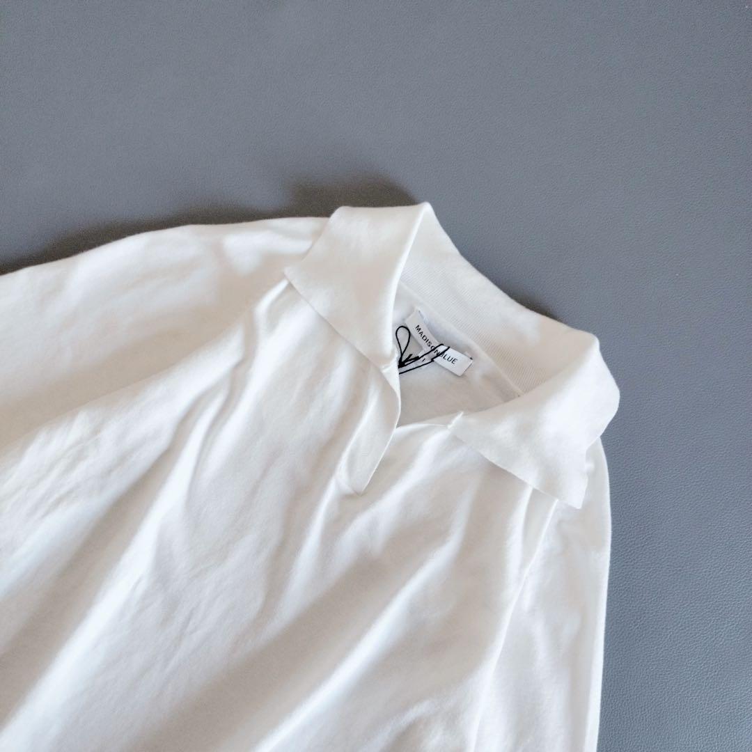 新品タグ付 MADISONBLUE BIG COLLOR KNIT ポロシャツ
